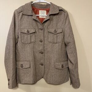 Relativity Wool jacket Woman S Brown Tweed Blazer Lined City‎ Classic Hipster